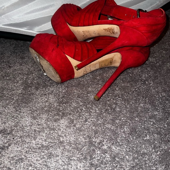 Luxury Size 40.5 Christian Dior Elegant Red Stiletto Heels size 40.5 - Picture 8 of 16